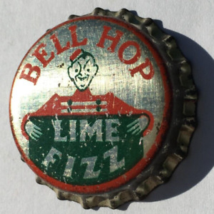 BELL HOP LIME FIZZ SODA BOTTLE CAP; 1934-38; CLEVELAND, OHIO; UNUSED CORK CROWN