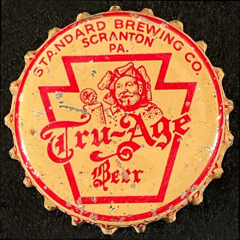 TRU-AGE CORK LINED BEER BOTTLE CAP ~ STANDARD SCRANTON PENNSYLVANIA PA TAX CROWN