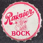 RAINIER BOCK CORK LINED BEER BOTTLE CAP SEATTLE WASHINGTON VINTAGE GOAT CROWN WA