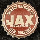 JAX BEER •BROWN• CORK LINED BEER BOTTLE CAP JACKSON NEW ORLEANS LOUISIANA CROWNS