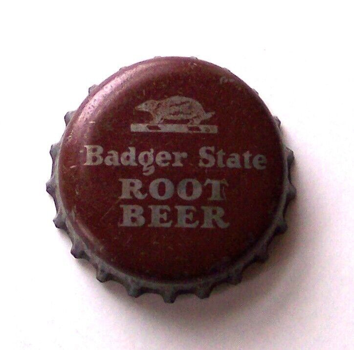 BADGER STATE ROOT BEER SODA BOTTLE CAP WATERTOWN WISCONSIN USED CORK POP CROWN
