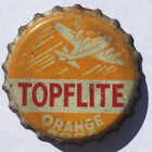 TOPFLITE ORANGE SODA BOTTLE CAP; ROCHESTER, NY; USED CORK-LINED CROWN