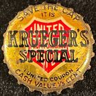 KRUEGER'S SPECIAL "SAVE THE CAP" CORK BEER BOTTLE CAP NEWARK NEW JERSEY NJ CROWN