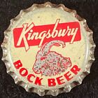 KINGSBURY BOCK BEER UNUSED CORK LINED BOTTLE CAP SHEBOYGAN WISCONSIN CROWN GOATS