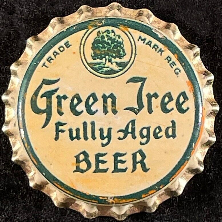 GREEN TREE FULLY AGED BEER CORK BOTTLE CAP CARONDELET SAINT LOUIS MISSOURI CROWN