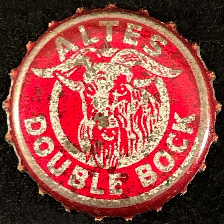 ALTES DOUBLE BOCK CORK BEER BOTTLE CAP DETROIT MICHIGAN VINTAGE MICH CROWNS GOAT