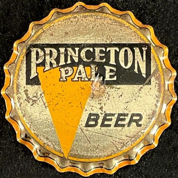 PRINCETON PALE BEER oRAREo UNUSED CORK LINED BOTTLE CAP VINTAGE WISCONSIN CROWNS