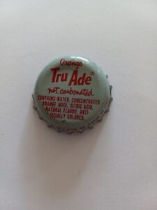 Tru Ade Orange Soda Bottlecap Crown ELKTON VA