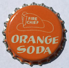 FIRE CHIEF ORANGE SODA BOTTLE CAP; INDIANAPOLIS, IN; UNUSED ANTIQUE CORK CROWN
