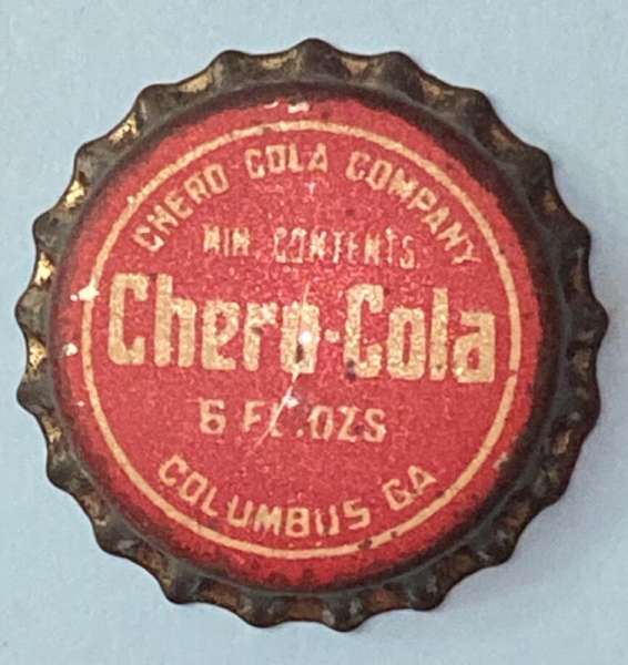 Chero Cola Company Red And White Crown Cap Columbus Ga Georgia Unused No Cork