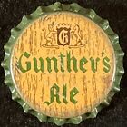GUNTHER'S ALE UNUSED CORK LINED BEER BOTTLE CAP BALTIMORE MARYLAND OLD MD CROWNS