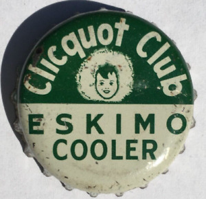 CLICQUOT CLUB ESKIMO COOLER SODA BOTTLE CAP; HARRISBURG, PA; USED CORK CROWN
