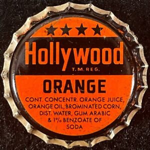 HOLLYWOOD ORANGE CORK SODA BOTTLE CAP MOLOKAI ELECTRIC TERRITORY OF HAWAII CROWN