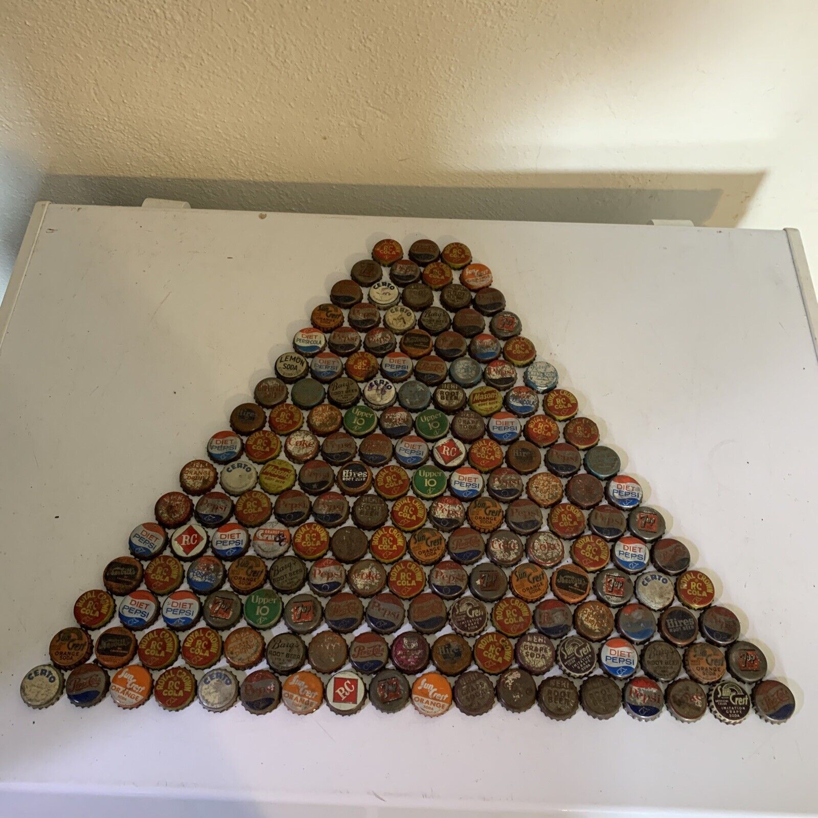168 Assorted Vintage Soda Bottle Caps Hires, Pepsi, Sun Crest, Royal Crown, Etc