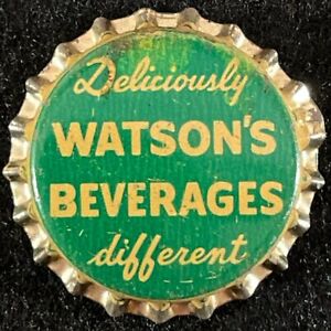 WATSON'S BEVERAGES UNUSED CORK SODA BOTTLE CAP ~ VINTAGE HONG KONG CROWN ANTIQUE