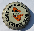 DONALD DUCK BLACK CHERRY SODA BOTTLE CAP; DISNEY PRODUCTIONS; USED CORK CROWN