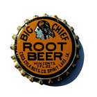 BIG CHIEF ROOT BEER SODA BOTTLE CAP; SPIRIT LAKE, IOWA; UNUSED CORK-LINED CROWN