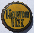 FLORIDA FIZZ ART DECO SODA BOTTLE CAP; SIOUX CITY, IOWA; UNUSED CORK CROWN