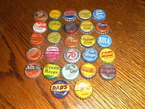 27 Vintage Used Soda Bottle Cap/Crowns