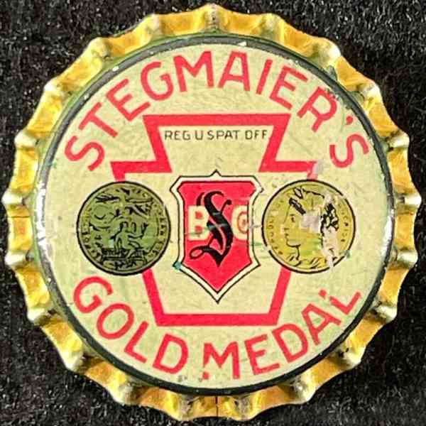 STEGMAIER GOLD MEDAL CORK LINED BEER BOTTLE CAP WILKES-BARRE PENNSYLVANIA CROWNS