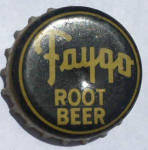 FAYGO ROOT BEER SODA BOTTLE CAP; DETROIT, MI; VINTAGE USED CORK CROWN