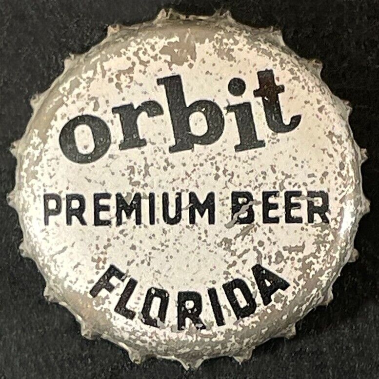 ORBIT BEER CORK LINED BOTTLE CAP NATIONAL BREWING MIAMI FLORIDA VINTAGE FL CROWN