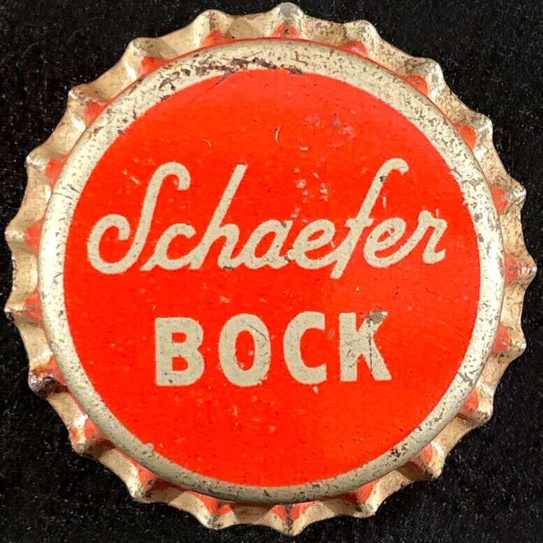 SCHAEFER BOCK BEER UNUSED CORK BEER BOTTLE CAP BROOKLYN NEW YORK CROWNS NY GOATS