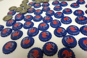 40 vintage Rc royal crown cola soda bottle caps lot pop craft advertising blue
