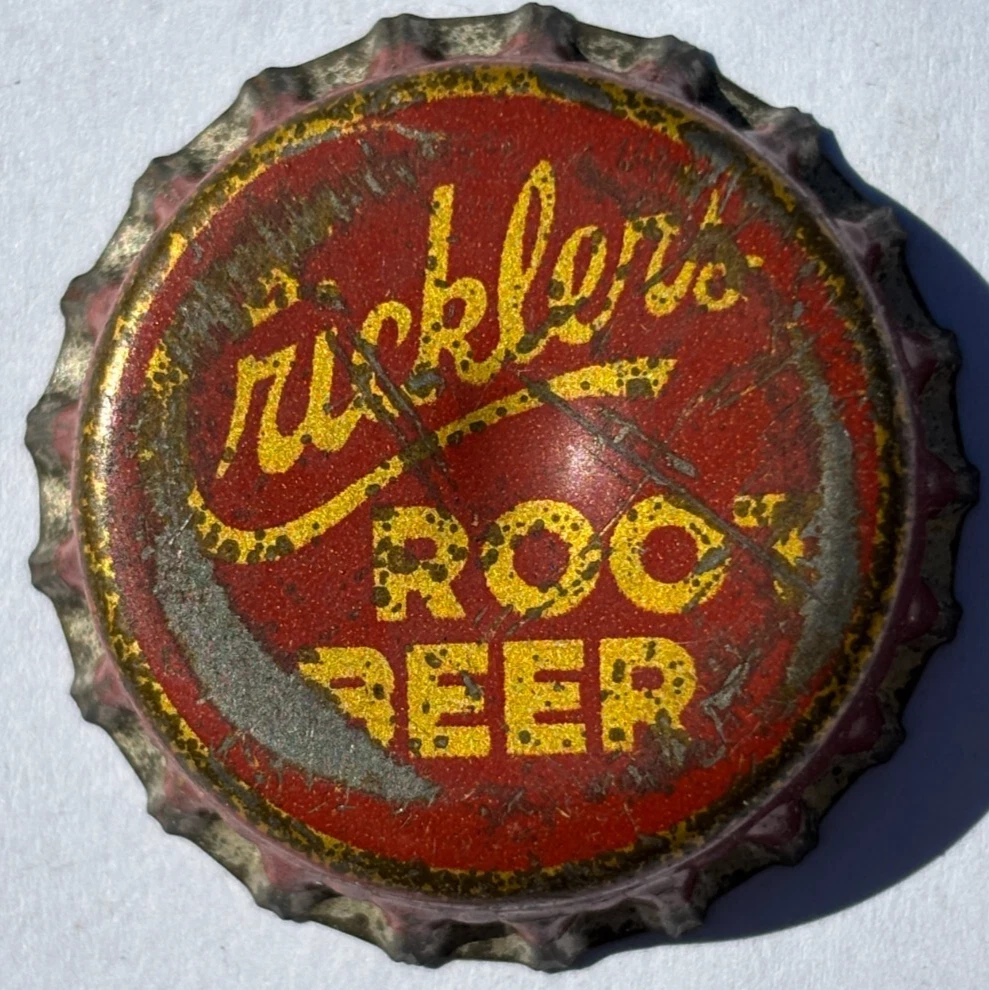 CRICKLER'S ROOT BEER SODA BOTTLE CAP; BATAVIA, NEW YORK; USED CORK CROWN
