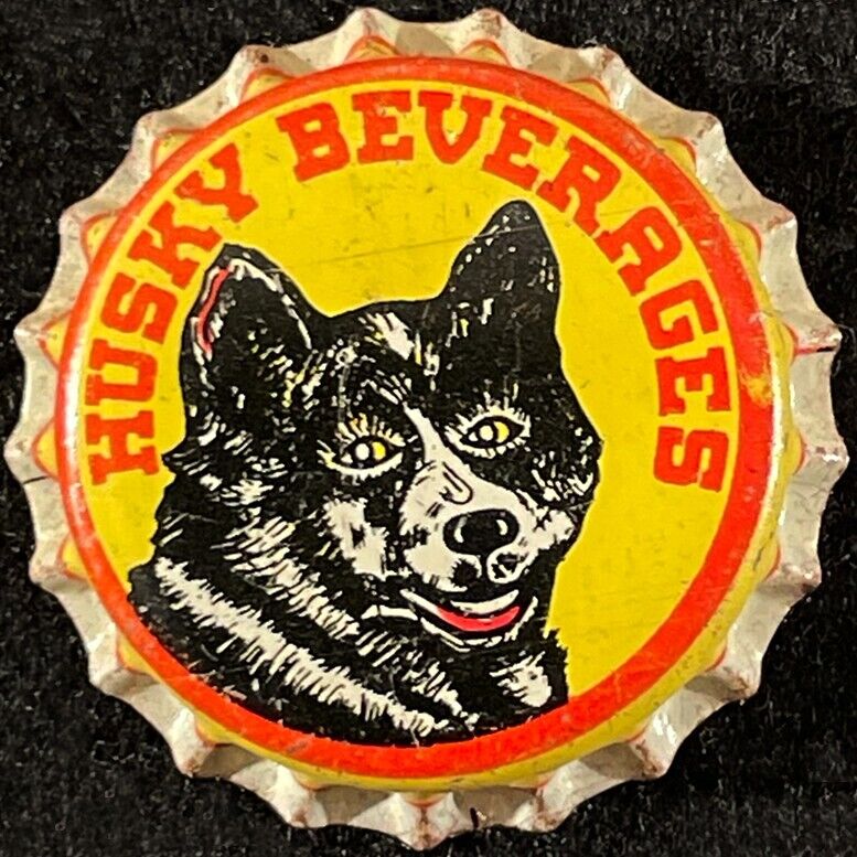 HUSKY BEVERAGES UNUSED CORK SODA BOTTLE CAP MARYSVILLE WASHINGTON DOG CROWN WASH