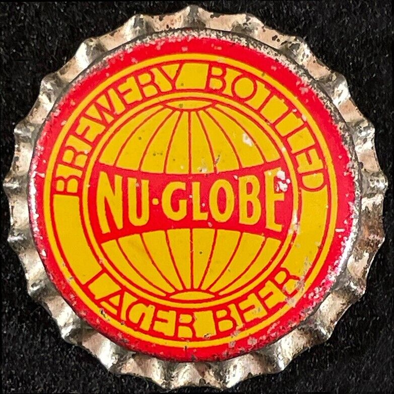 NU-GLOBE LAGER UNUSED CORK LINED BEER BOTTLE CAP SAN FRANCISCO CALIFORNIA CROWNS