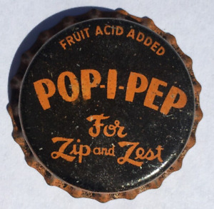 POP-I-PEP SODA BOTTLE CAP; VINTAGE UNUSED CORK CROWN