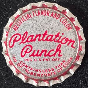 PLANTATION PUNCH CORK SODA BOTTLE CAP ~ ELKTON LITHIA BOTTLING VIRGINIA VA CROWN