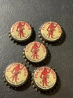 5 Pluto Water Soda Bottle Caps 1927-34; French Lick, IN; UNUSED Cork-Lined Crown