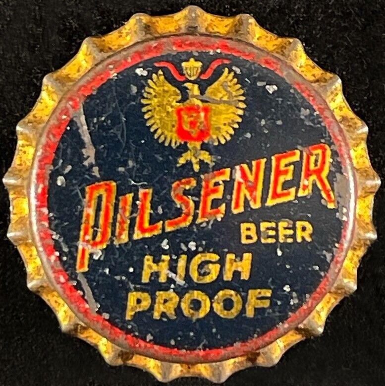 PILSENER BEER HIGH PROOF UNUSED CORK LINED BOTTLE CAP SEATTLE, WASHINGTON CROWNS