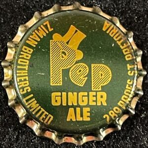 PEP GINGER ALE CORK SODA BOTTLE CAP ZIMAN BROTHERS PRETORIA, SOUTH AFRICA CROWNS