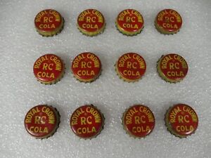 Vintage Royal Crown RC Cola cork bottom bottle caps lot of 12. FREE SHIPPING