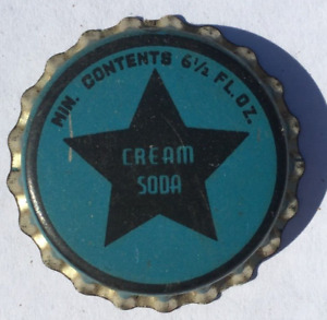 STAR CREAM SODA BOTTLE CAP; WAILUKU, MAUI, HAWAII; UNUSED CORK-LINED CROWN