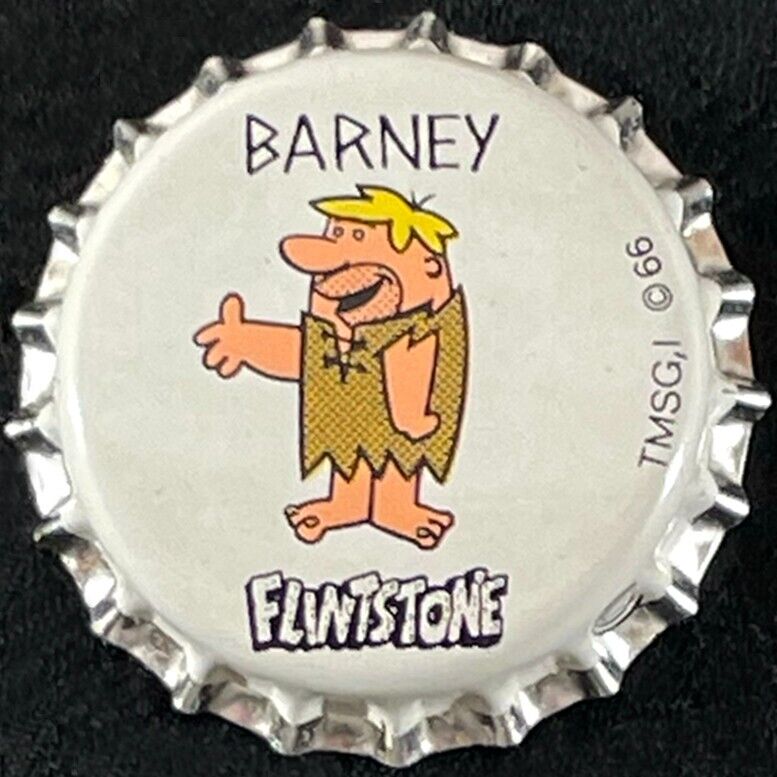 FLINTSTONE BARNEY CORK LINED MILK BOTTLE CAP BELGIUM HANNA BARBERA COMICS CROWNS