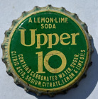 UPPER 10 LEMON & LIME SODA BOTTLE CAP; MELROSE, MN; USED CORK CROWN