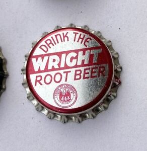 SODA bottle cap cork crown WRIGHT Root beer acl can cone top LA tax flat label