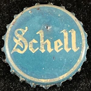 SCHELL 1930's EARLY CORK BEER BOTTLE CAP AUGUST SCHELL NEW ULM, MINNESOTA CROWNS
