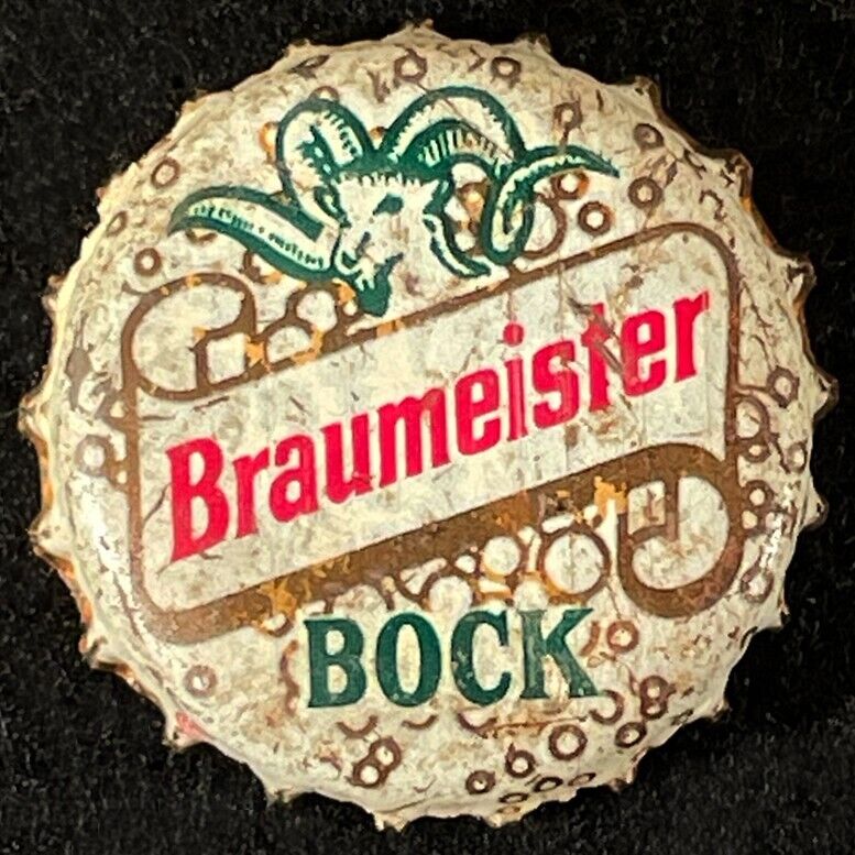 BRAUMEISTER BOCK GREEN GOAT CORK BEER BOTTLE CAP MILWAUKEE WISCONSIN WISC CROWNS