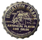 SIOUX BRAND GRAPE SODA BOTTLE CAP; SIOUX FALLS, SD; USED CORK-LINED CROWN