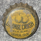 Orange Crush Orange and Black Used Cork Lined Crown Cap 1910s