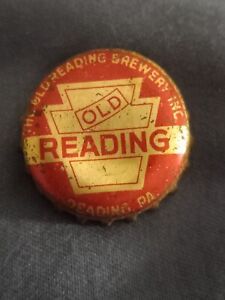 OLD READING PA KEYSTONE CORK LINED BEER BOTTLE CAP PA VINTAGE CROWN (RED)