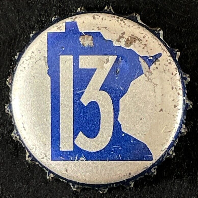 COLD SPRING 13 STATE MAP CORK LINED BEER CAN BOTTLE CAP MINNESOTA MINN CROWNS MN