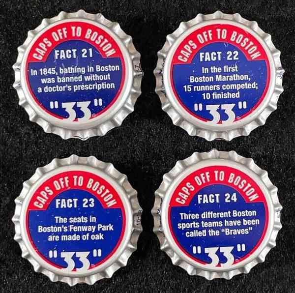 4 ROLLING ROCK PLASTIC LINED BEER BOTTLE CAP LATROBE BREW PENNSYLVANIA PA CROWNS