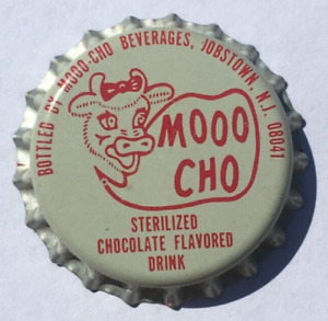 PRISTINE MOOO CHO CHOCOLATE DRINK SODA BOTTLE CAP JOBSTOWN, NJ UNUSED CORK CROWN