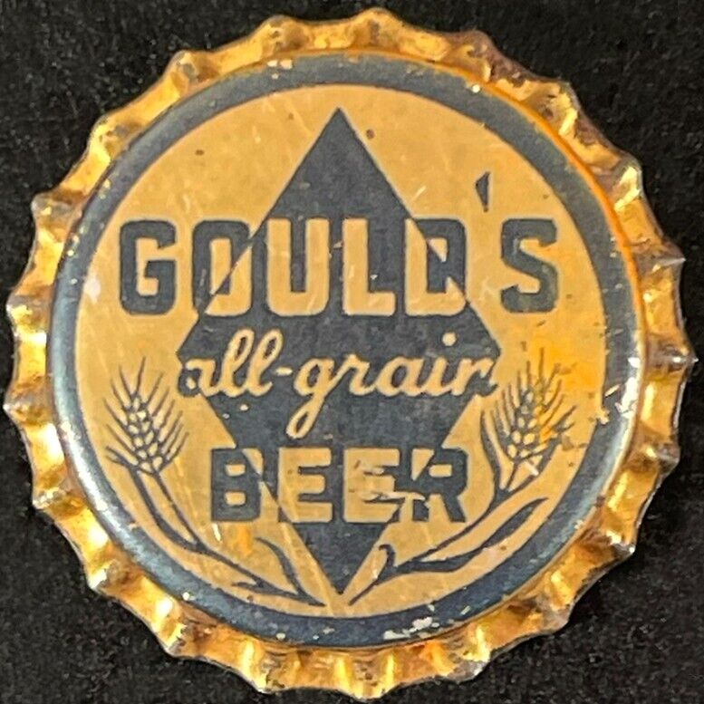 GOULD'S ALL-GRAIN BEER CORK LINED BOTTLE CAP ~ WEST PALM BEACH FLORIDA FL CROWNS